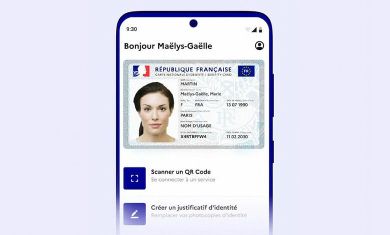 france identite carte numerique