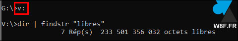 hdd dir findstr libres 5