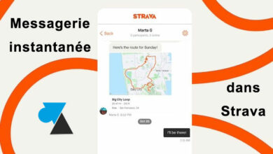 Messagerie Strava