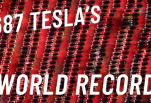 Tesla light show recode du monde