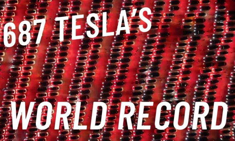 Tesla light show recode du monde
