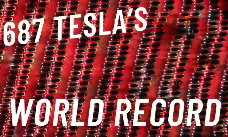 Tesla light show recode du monde