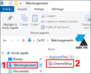 explorateur telechargements chrome setup