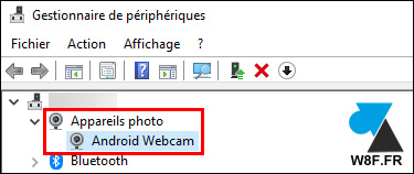 webcam android peripheriques