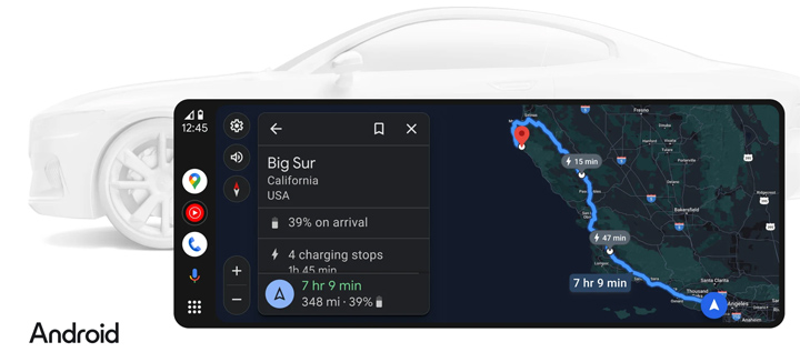 Android Auto autonomie voiture electrique