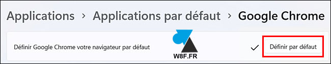windows 11 application defaut google chrome