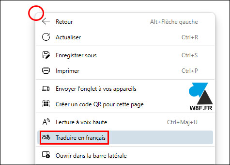 Edge traduction site francais
