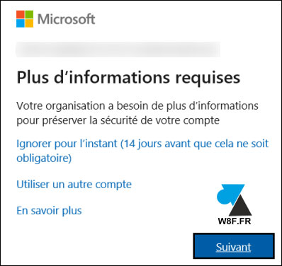 désactiver MFA Microsoft