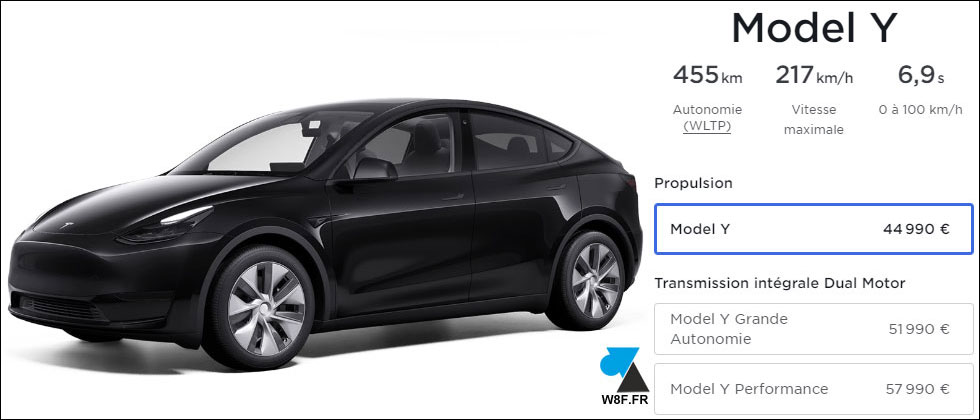 Tesla Model Y 44 990 euros