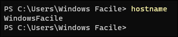 hostname windows facile