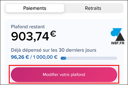 boursobank plafond modifier