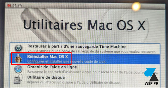 reinstaller mac os x 5