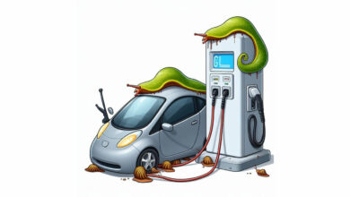 borne recharge voiture electrique attaque limace