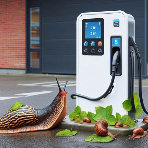 voiture electrique limaces bornes électriques