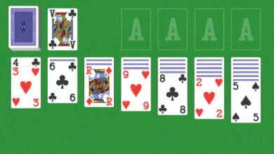 solitaire jeu cartes web