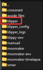 klipper folder