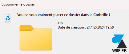 xcs supprimer dossier