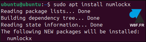 sudo apt install numlockx