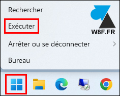 tutoriel windows 11 menu demarrer executer