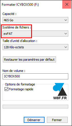 formater disque dur exfat windows macos