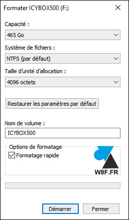 formater disque dur exfat windows ntfs