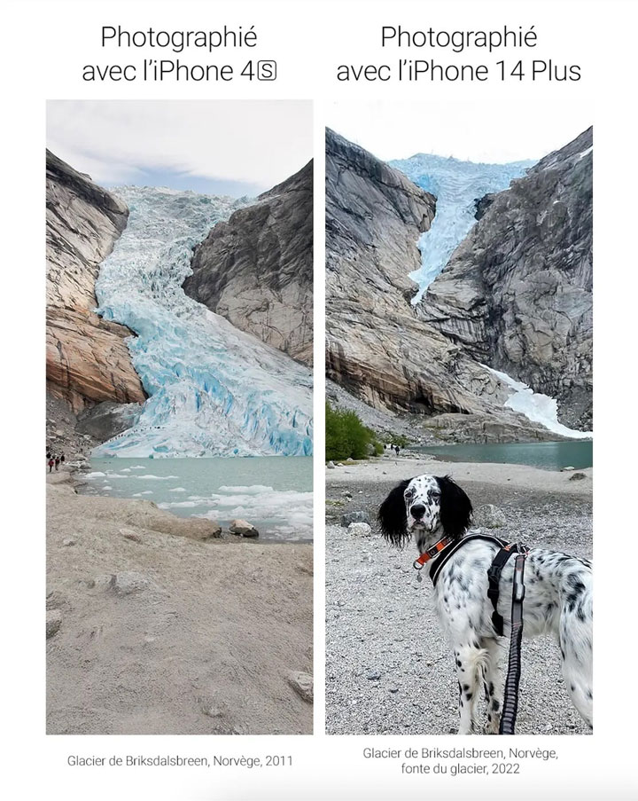 iPhone glacier Norvege