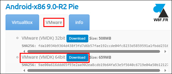 telecharger androidx86 vmware android