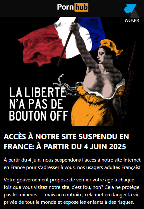 pornhub blocage france juin 2025