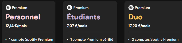 spotify premium forfait juin 2025