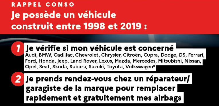 airbag takata rappel