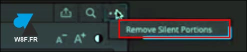davinci resolve supprimer silence