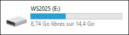 WS2025 cle usb