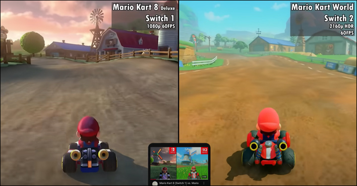switch 1 vs 2 mario kart
