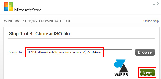 tutoriel creer cle usb installation iso windows server 2025