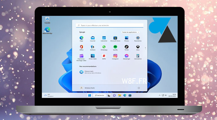 W11 bureau paillettes