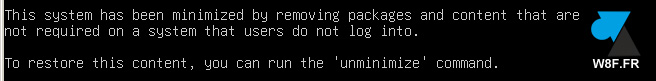 ubuntu server lts minimized df h ubuntu unminimized