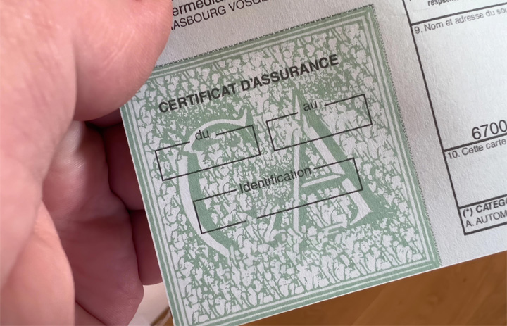 carte verte assurance auto voiture