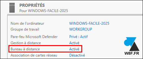 tutoriel Windows Server 2025 bureau distance rdp