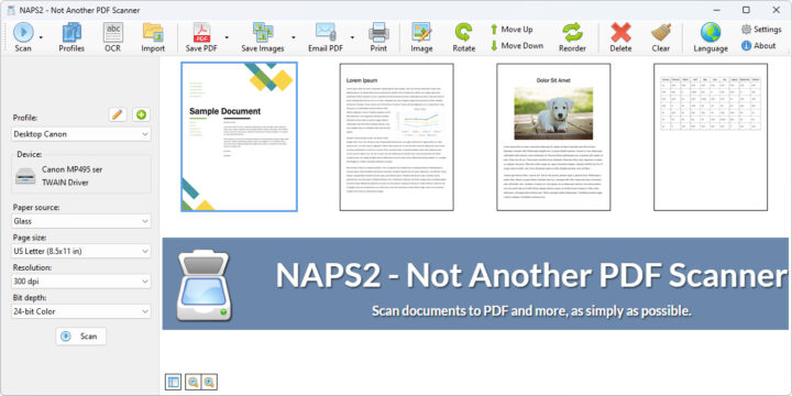 NAPS2 scan open source