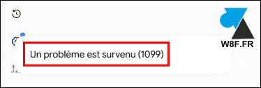 gemini erreur 1099