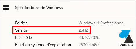w11 26h2 version w11 26h2 version
